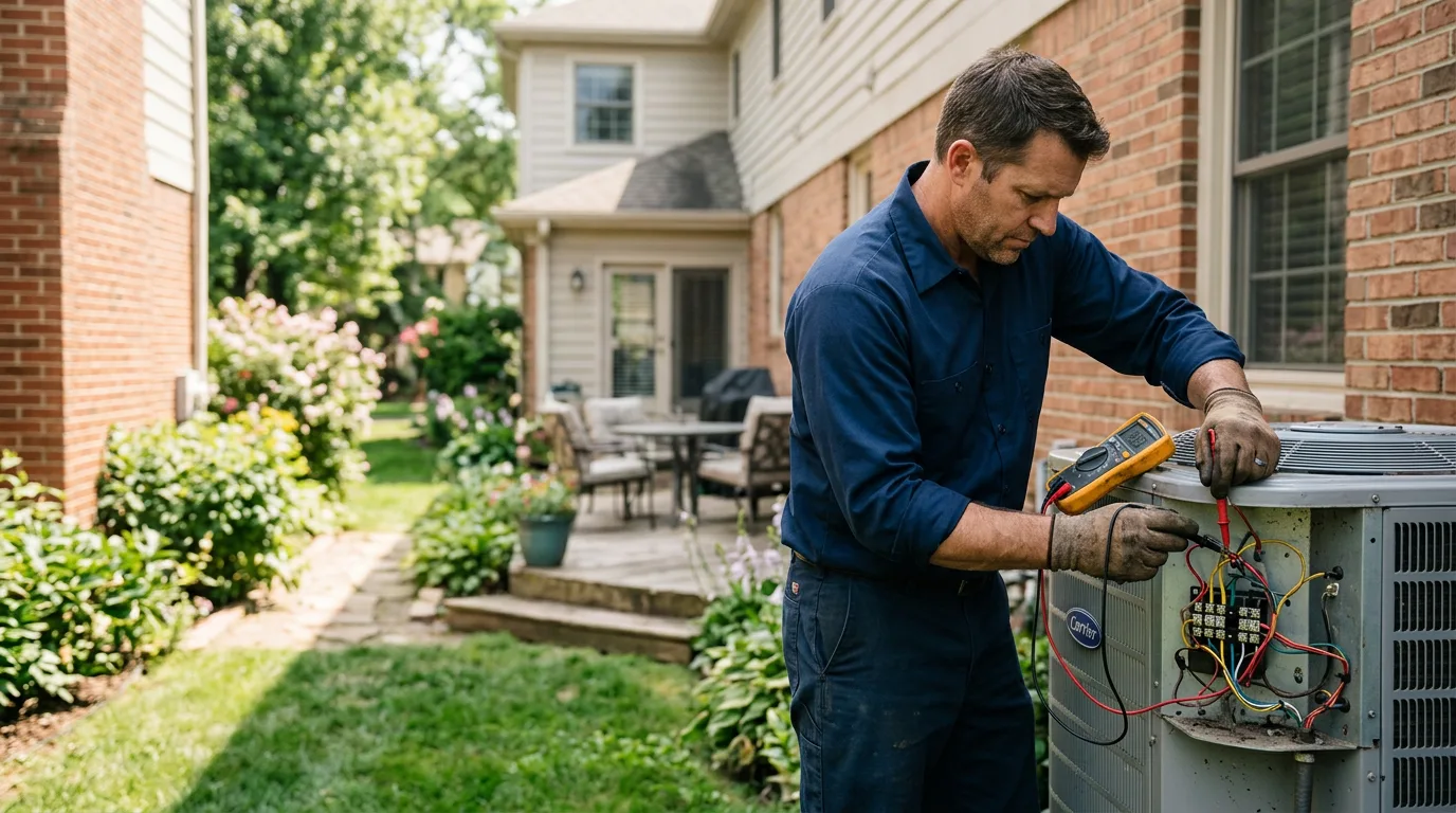 HVAC technician working near Woodland, WA